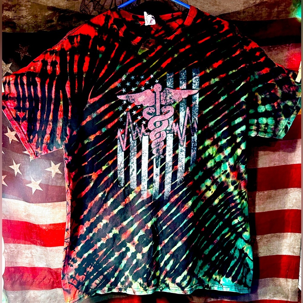 Handmade tie dyed t-shirts. All different sizes!!